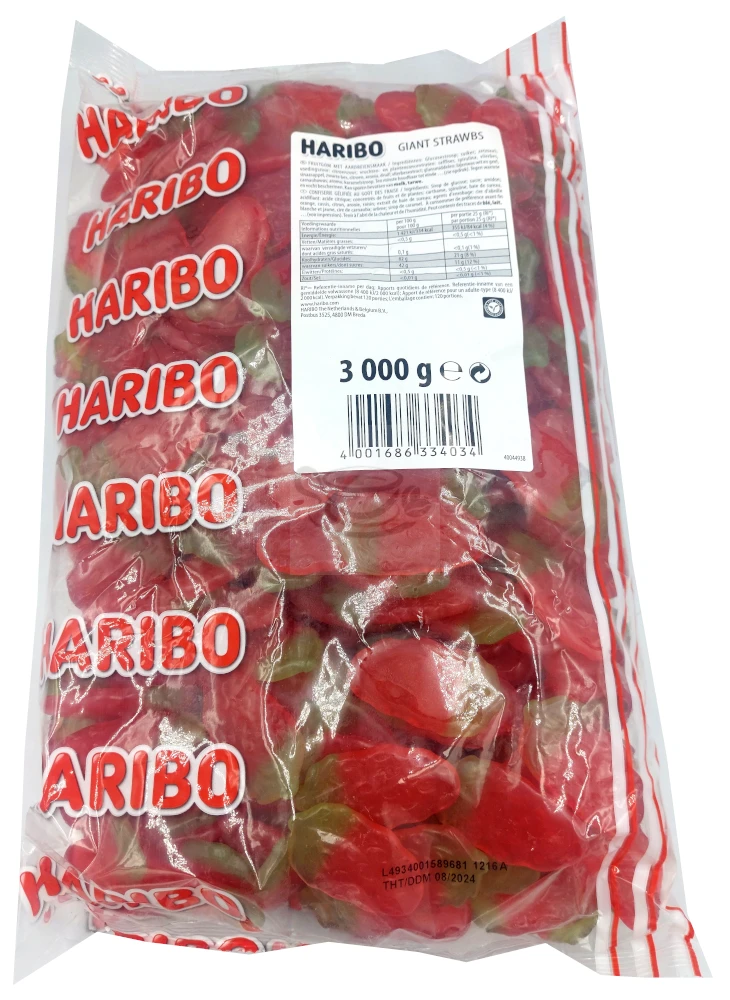 Haribo Strawberries 3kg 1 Haribo Strawberries 3kg