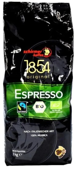 Schirmer Espresso Fair Trade And Organic Coffee Beans -Coffee Drink Store schirmer kaffee 1854 origial espresso bio nach italienischer art kl